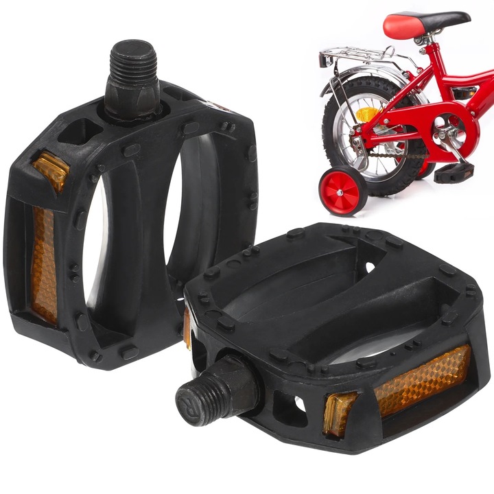 Pedale bicicleta, set, plastic, multicolor, 11x6.8x2.5cm