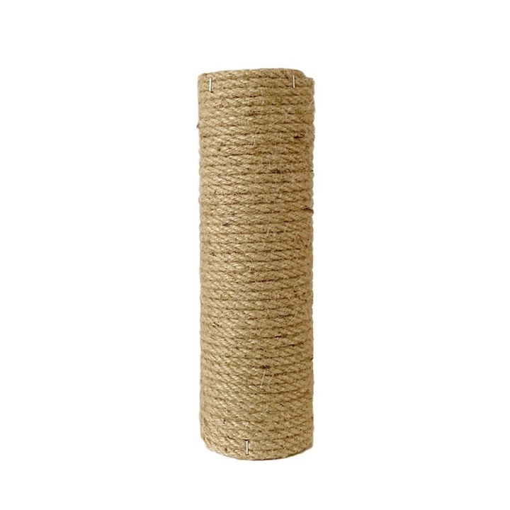 Stalp de catarare pentru pisici din lemn si sfoara de canepa, 30x7cm, set de joaca