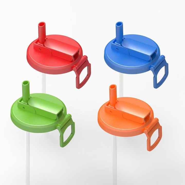 Set 4 Capace Reutilizabile pentru Doze - Silicon, Anti-varsare, Compatibile cu Cutii Standard 54mm (4 Culori), Cadou Practic pentru Bauturi Reci