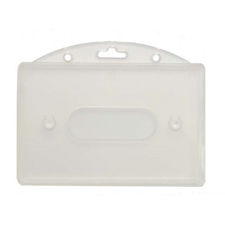 Suport rigid orizontal pentru legitimatie sau ecusoane, CardKeep, Transparent, Translucid