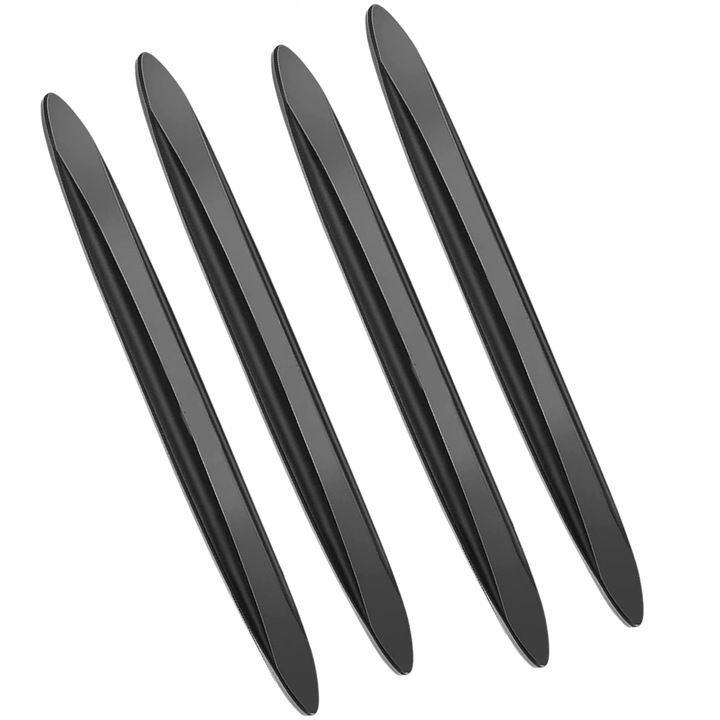 Комплект 4 протектора за врати на кола, ван, врата, броня, огледало, бърз монтаж, универсални, черни 15 см х 1,5 см х 0,5 см