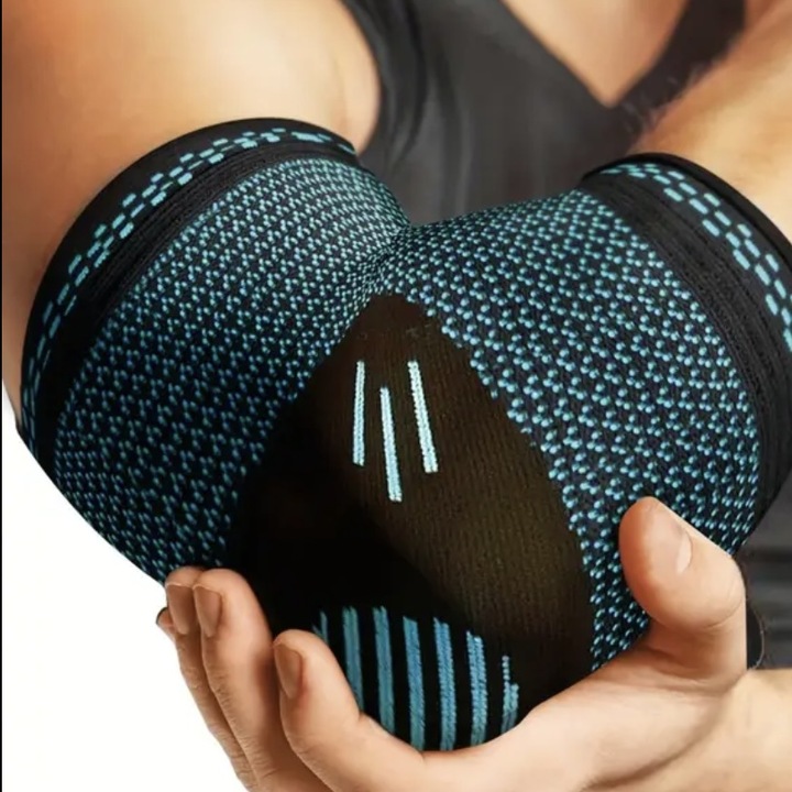 Set Compresa Orteza Cotiera Elastica, reduce durerea, artrita, orteza de compresie, marime unica, unisex, negru/albastru