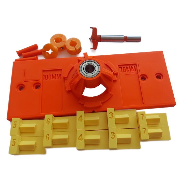 Sablon mobila din plastic dur pentru frezare directa balamale 35mm v.5