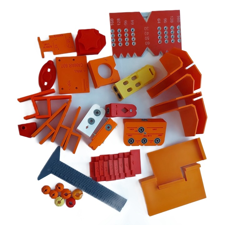 Set sabloane mobila marcare gaurire feronerie v.2 - demontabili balamale manere eurosuruburi cepi gola distante u-scribe