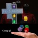 Комплект от 2 корейски игри Squid Game Gonggi в кутия с капак, Biseokchigi - Летящ камък многоцветен, пластмасов, 3D отпечатан