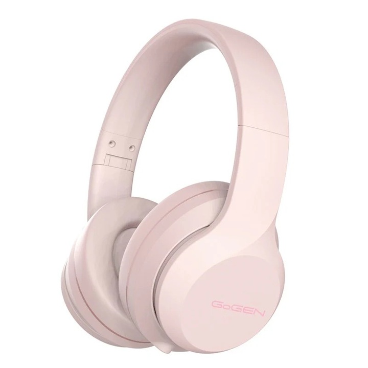 GoGEN HBTM 45P vezeték nélküli fejhallgató, bluetooth 5.3, hangerő, aux-in, akár 31 óra üzemidő, rózsaszín