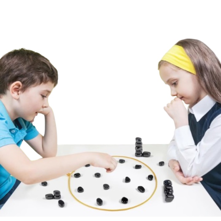 VICTINY ® Магнитен комплект за шах, 24 фигури, черен, 2-4 играча, когнитивна активност