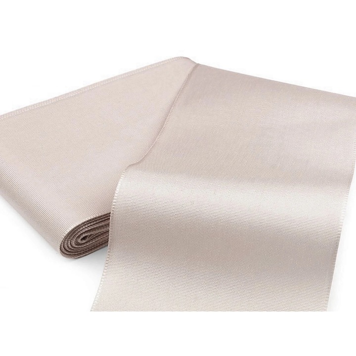 Панделка от тафта, светло бежова, ширина 10,8см, 1м