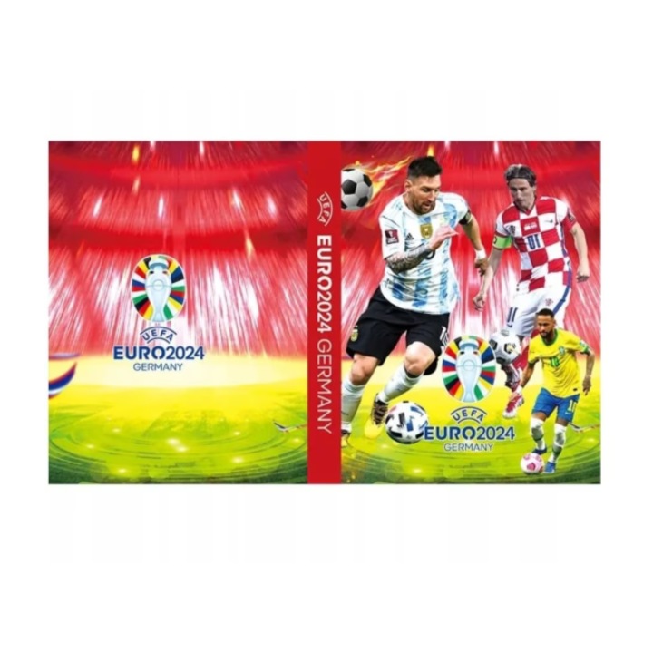 Victiny ® Football Card Album, 3D, 216 kártya számára, gyűjtemény és kijelző, piros, 30 cm x 23 cm (a képek színenként legfeljebb 3 modellben különbözhetnek)