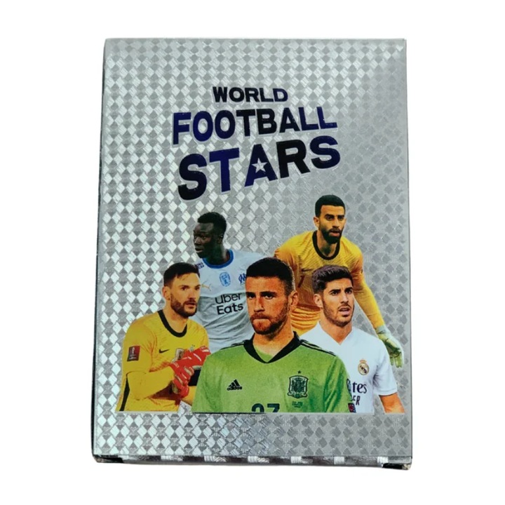 Колекционерски карти за игра VICTINY ® Football Players, 55 броя, сребърни