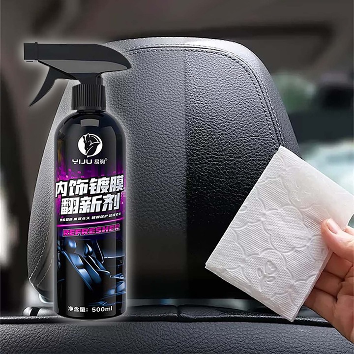 YANYXR belső autótisztító hab, 500ml, öblítés nélküli tisztítás, bőrre, színtelen