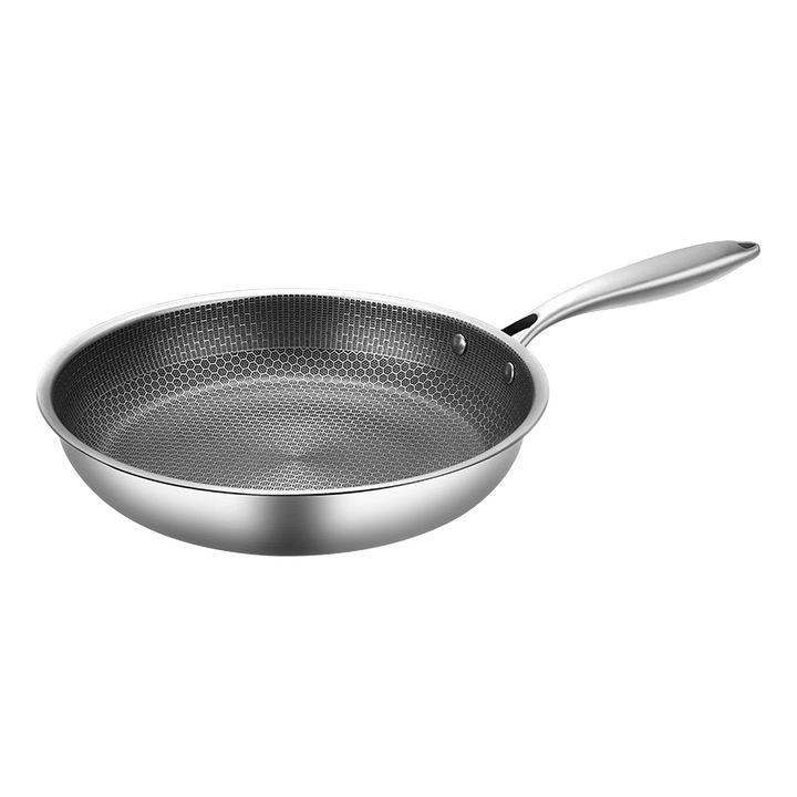 Тиган от неръждаема стомана, 32 см, комплект, незалепващо покритие, без капак