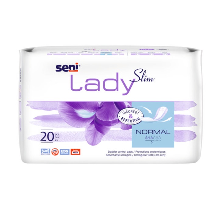 Absorbante Urologice pentru Incontinenta Urinara Femei Seni Lady Slim Normal, 60 buc