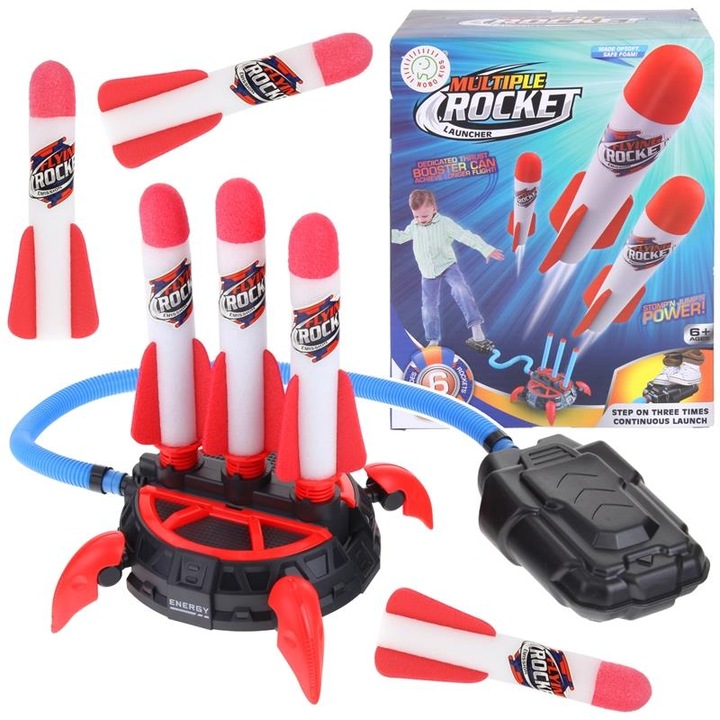 Hab rakétakilövő, tripla katapult pumpa, többszínű