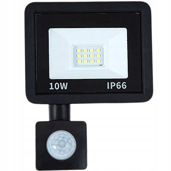 Lampa LED cu senzor de miscare, Verk Group, 10W, IP66, 6000K, 8,5x10,5x2,5cm