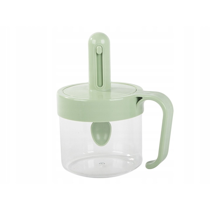 Recipient condimente cu lingurita, Verk Group, 0,2l, verde, 13x8,5cm