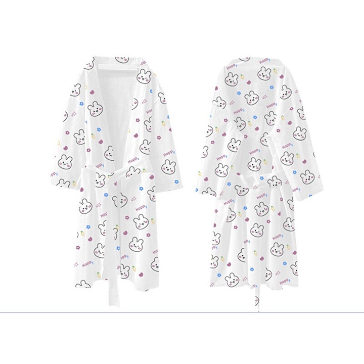 Set halate baie, alb, bumbac, ambalate individual, dimensiune universala