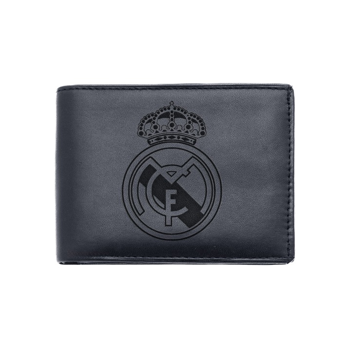 Portofel barbati negru din piele naturala - Real Madrid