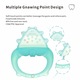 Fogzási játék, YEADMAL, BPA-mentes szilikon, Baba fogzás játék, multi textúrák, hűtés, fogzás játékok hűtőszekrény, csecsemőknek 3 hónap +, türkiz