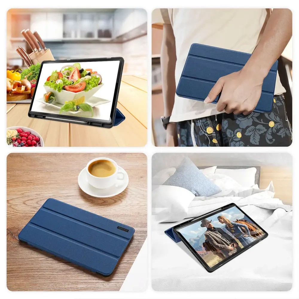 Husa tableta Dux Ducis Domo pentru Galaxy Tab S10 Plus/S9 Plus/S9 FE Plus, albastru inchis
