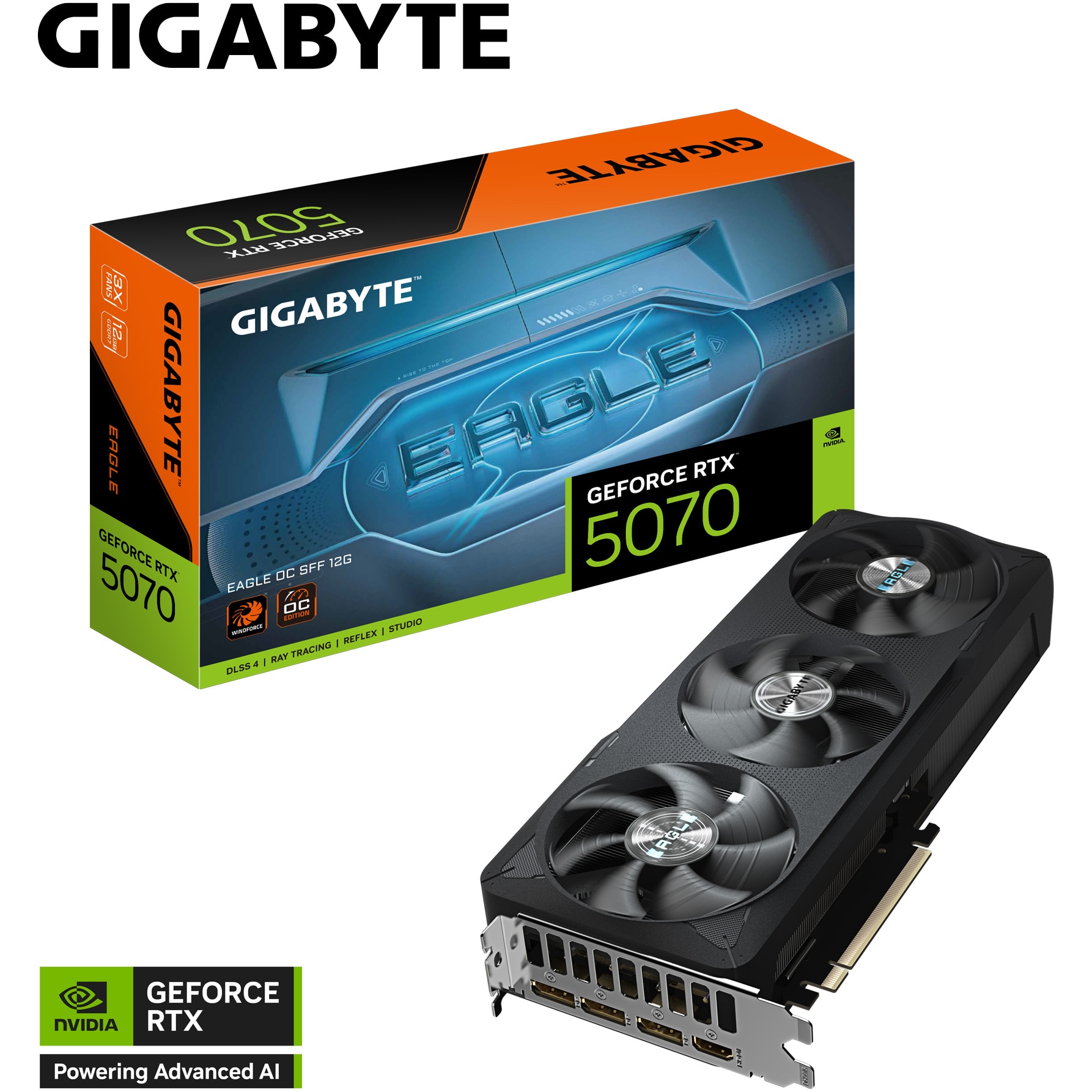 Plăci Video Gaming & Consumer - GIGABYTE GeForce RTX 5070 EAGLE OC SFF 12GB GDDR7 – Placă Video