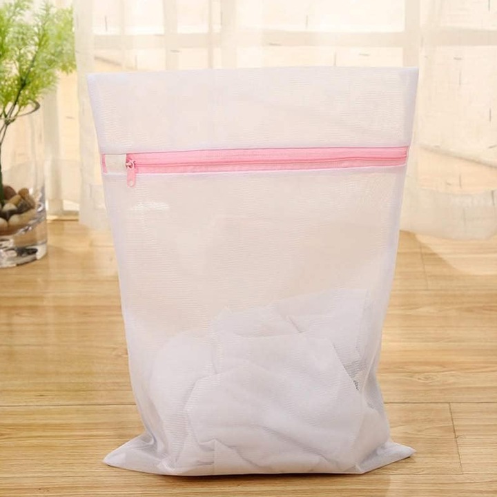 Торба за пране Enforose, мрежеста, издръжлива, бяла