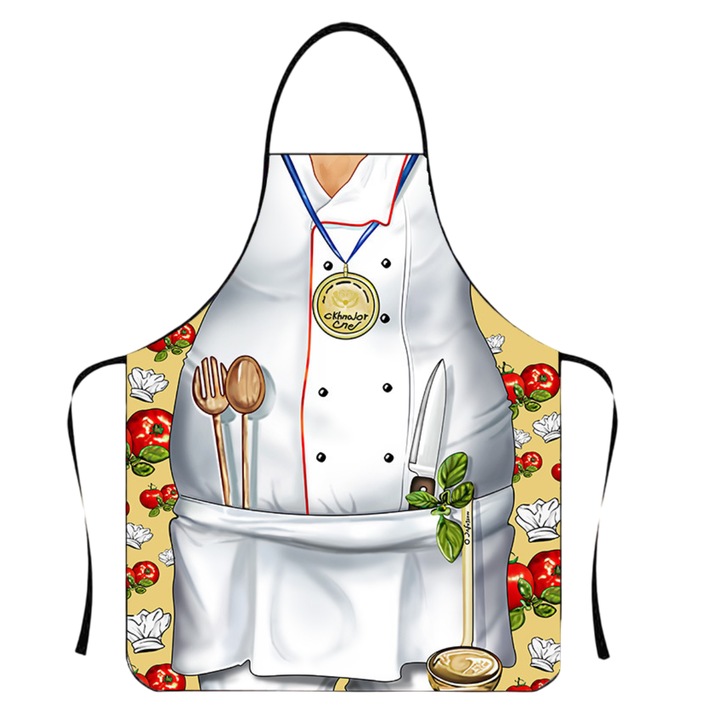 Sort de gatit amuzant pentru barbati, Enforose, design burta, ajustabil, 27.5"x23.6"