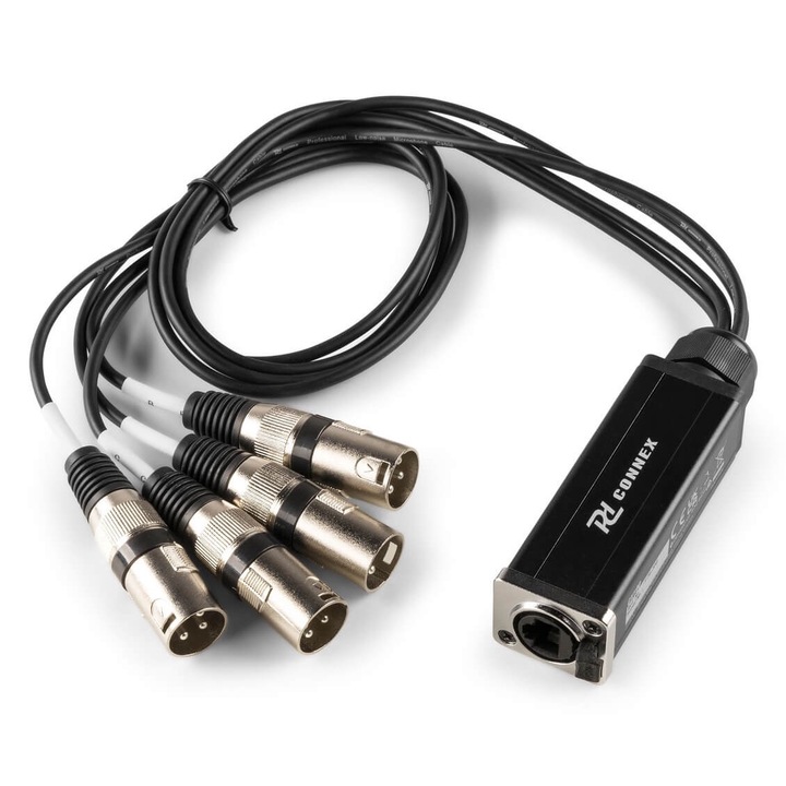 PD Connex CX190 (RJ45 – 4 db XLR 3Pin papa) DMX Kábel elosztó (0,7M)