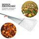 Grebla metalica Promerco®, reglabila, lungime 1.5m, 15 dinti metalici ajustabili, rezistenti, pentru eficienta maxima, design tip evantai, ideala pentru frunze, iarba si gradinarit, lama 44 cm, constructie solida, usoara, culoare gri