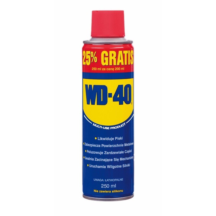 Preparat curatare exterior auto WD-40, 250ml, proprietati de curatare si protectie