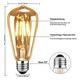 Винтидж крушка E27 Edison, Антични LED крушки ST64, Носталгична ретро декоративна крушка с нажежаема жичка 4W, топло бяла светлина за Дом, Барове, Кафене, Ресторант (3 броя)