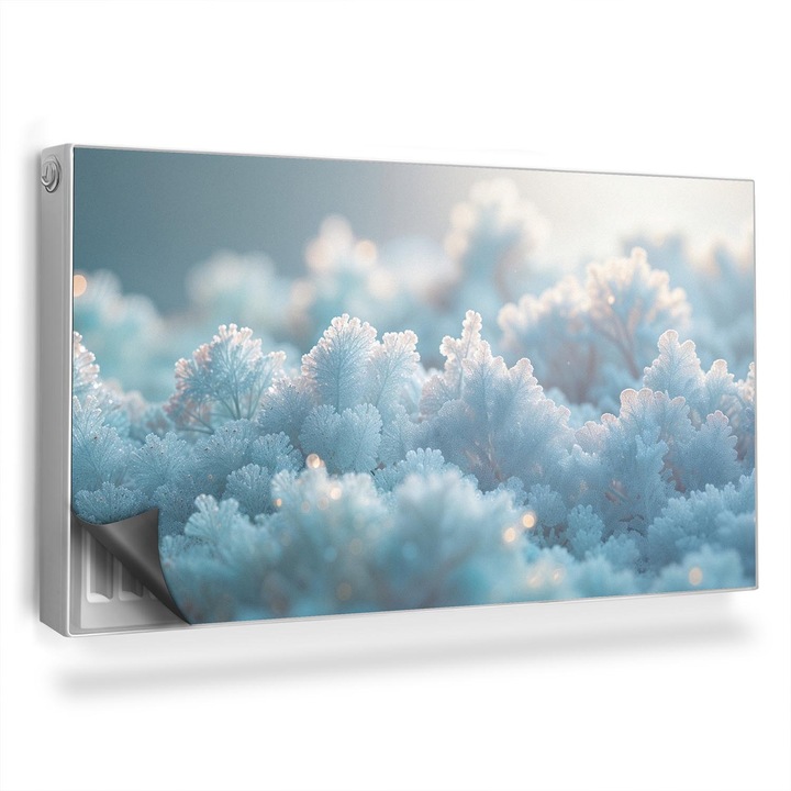 Covoras decorativ pentru calorifer, Wallfluent, Material matlasat luminos, Albastru, 110 x 60 cm, 010220260020000282475