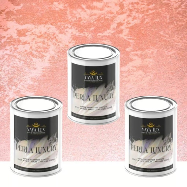 Pachet 2 + 1, Vopsea Decorativa de Lux, Perla Luxury Sunset 2 X 0.5 Litri Plus 0.5 Litri