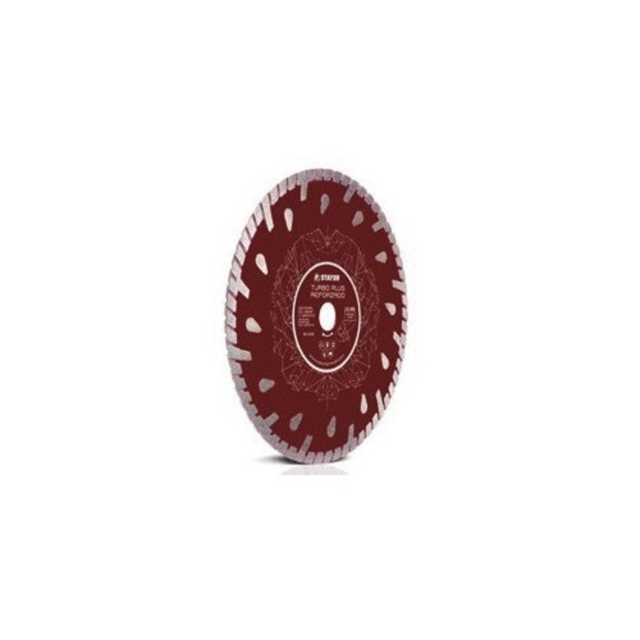 Disc diamantat Stayer 230mm H7, segment continuu, armat, compatibil cu masina de taiat