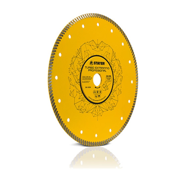 Disc diamantat Stayer 230 H7, pentru toate suprafețele, extra fin, pentru porțelan și gresie
