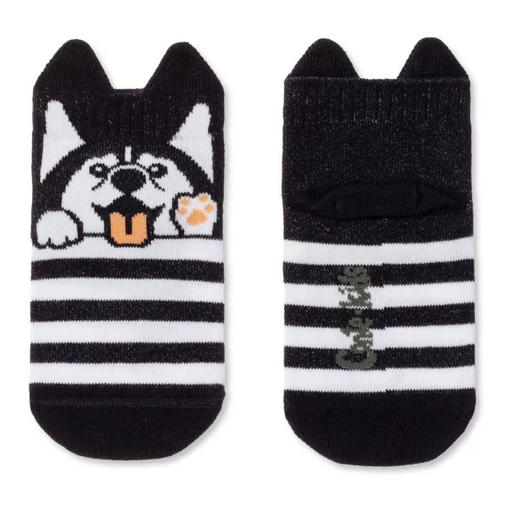 Sosete haioase din bumbac cu model Husky, Conte Kids Tip-Top 554