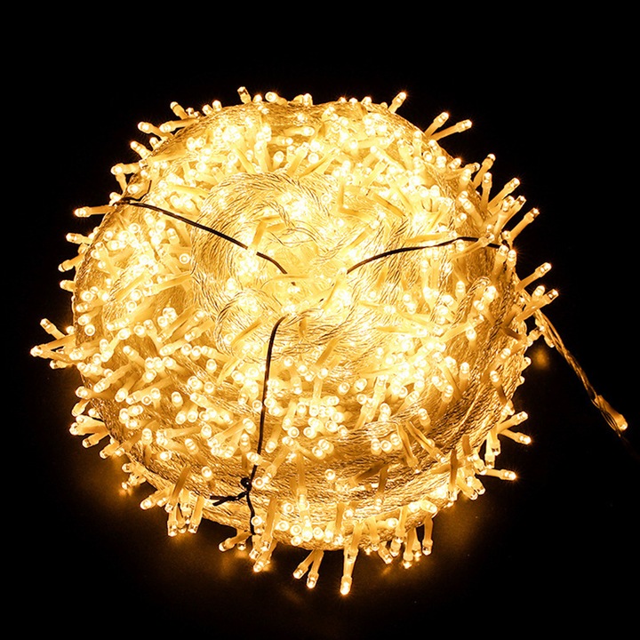 Коледни LED лампички, жълти