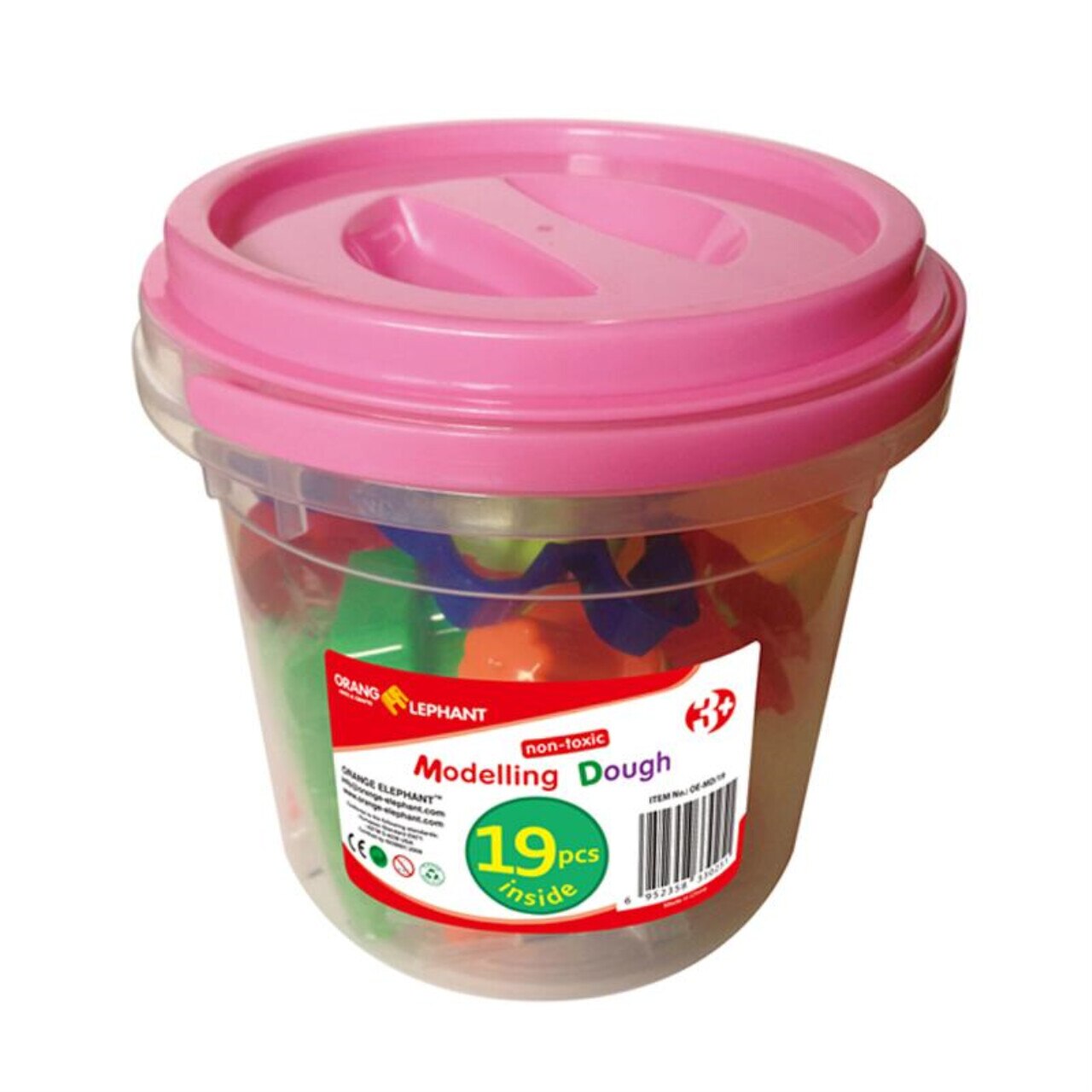 Set creatie pentru modelaj Orange Elephant, 19 piese