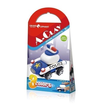 Set creatie pentru modelaj Orange Elephant, Police Car Set creatie pentru modelaj Orange Elephant, Police Car