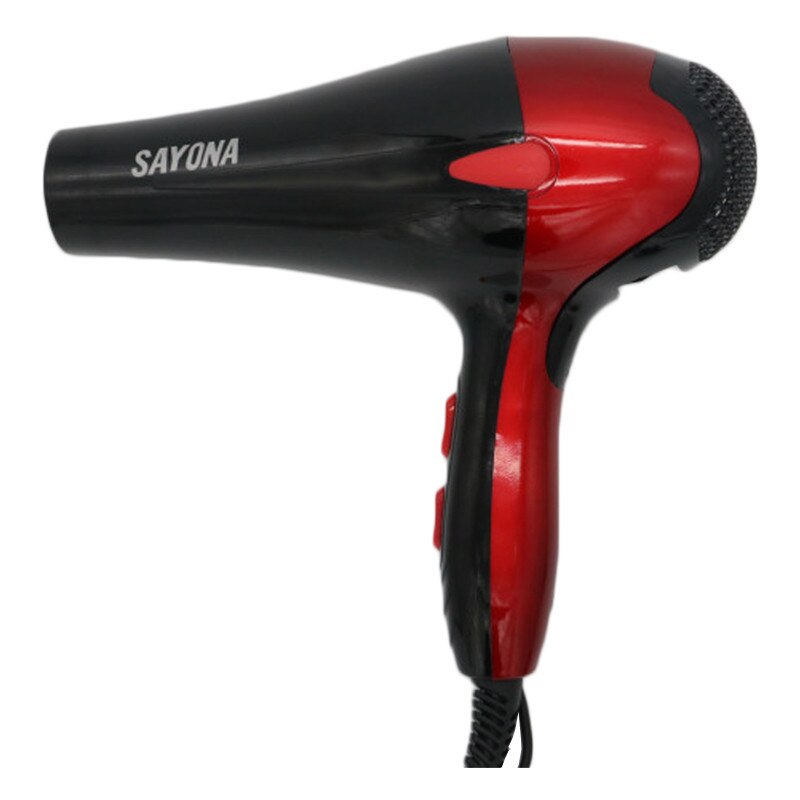 Uscator de par Sayona, 1600 W, 2 viteze, Negru/Rosu