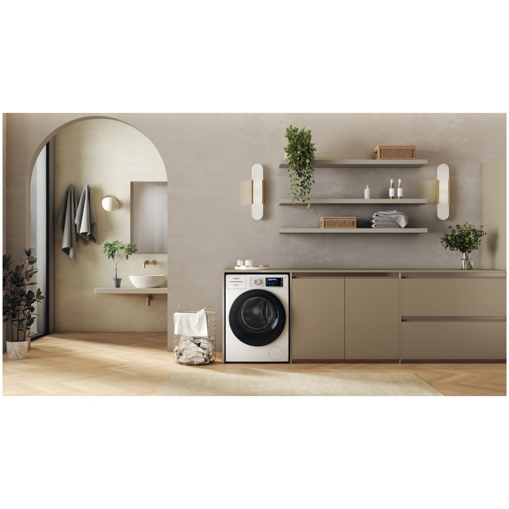 Masina de spalat rufe Whirlpool W8 09AD SILENCE EE, 10 kg, 1400 rpm, FreshCare+, Autodose, Steam Hygiene, Tehnologie al 6-lea Simt, Clasa A, Alb