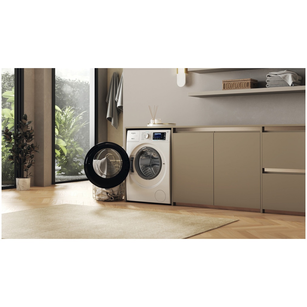 Masina de spalat rufe Whirlpool W8 09AD SILENCE EE, 10 kg, 1400 rpm, FreshCare+, Autodose, Steam Hygiene, Tehnologie al 6-lea Simt, Clasa A, Alb