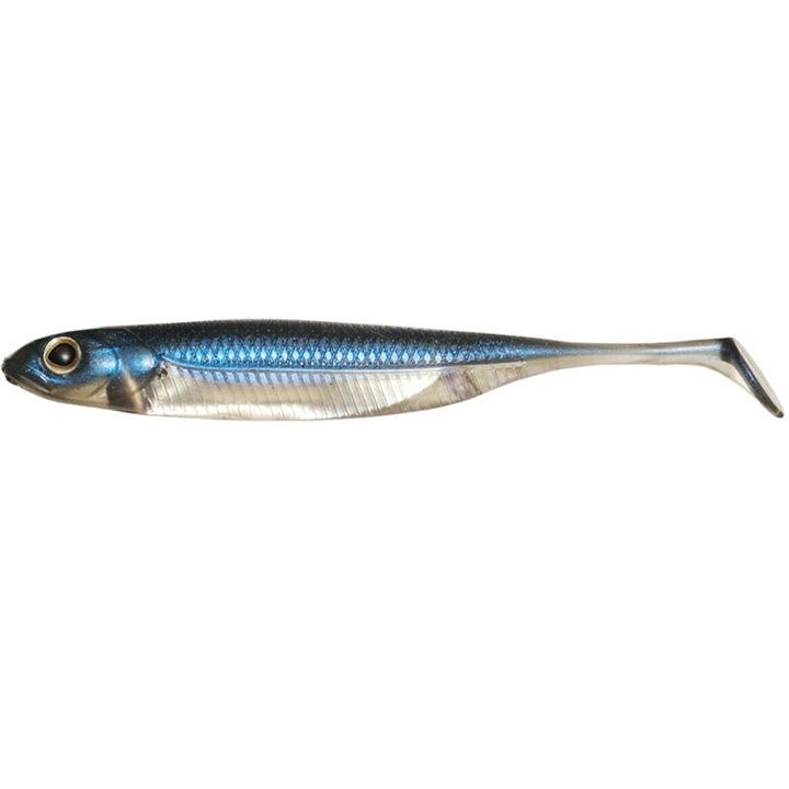 8 db-os lágy csali készlet, Fish Arrow Flash-J Shad 5cm 04 Problue Silver, süllő, süllő vagy csuka horgászatához