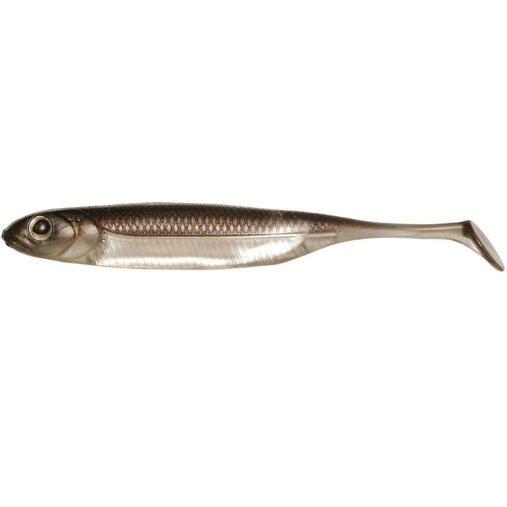 8 db-os lágy csali készlet, Fish Arrow Flash-J Shad 5cm 07 Wakasagi Silver, süllő, süllő vagy csuka horgászatához