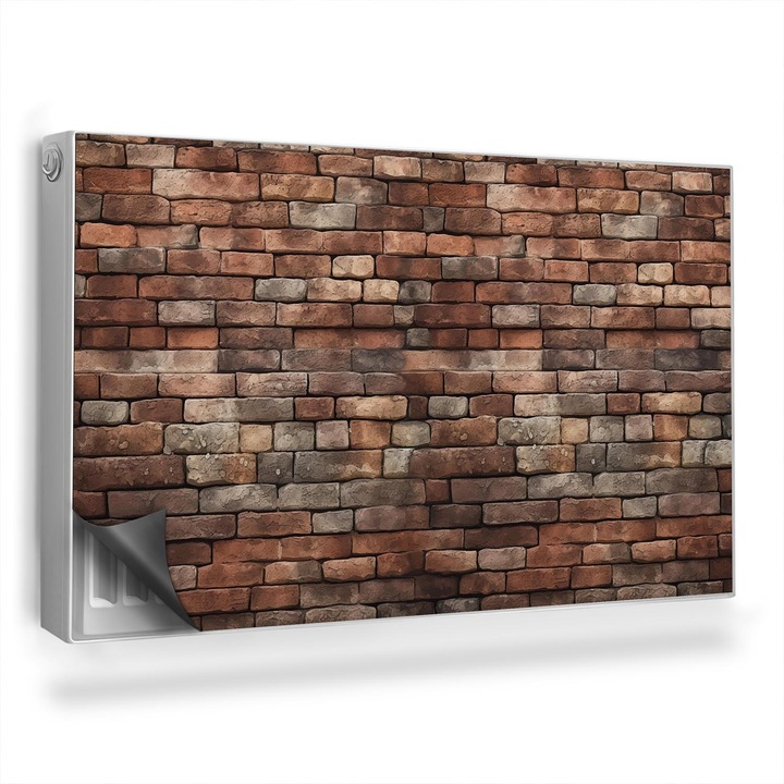 Capac decorativ pentru calorifer, Wallfluent, Zid de caramida, Maro, 100 x 60 cm, 010220260010000282491