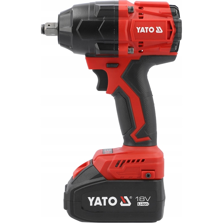 Maina de insurubat cu impact fara perii Yato 18V 850Nm, 2 acumulatori Li-Ion 4Ah, compacta, pentru atelier si constructii