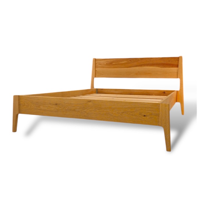 Pat Sinea din lemn masiv de stejar, design minimalist, handmade[130x190cm]