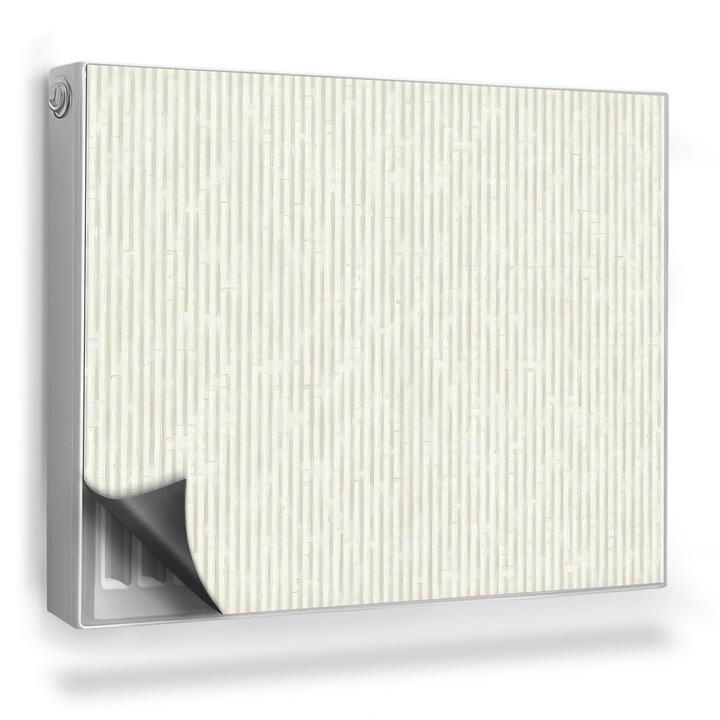 Covoras decorativ pentru calorifer, Wallfluent, Model geometric luminos, Crem, 80 x 60 cm, 010220260030000282480