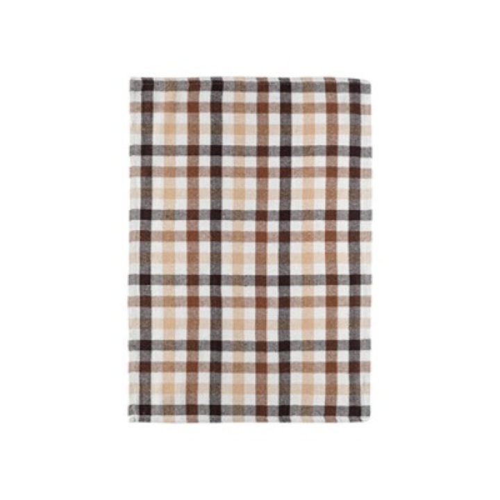 Кухненска кърпа бежово кафяво каре 45x65см