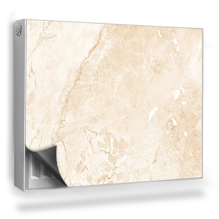 Covoras decorativ pentru calorifer, Wallfluent, Gresie pastel, Crem, 80 x 60 cm, 010220260030000282603